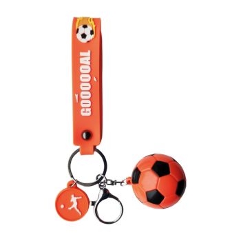 Sleutelhanger 0006-0111 Voetbal + PVC band oranje #